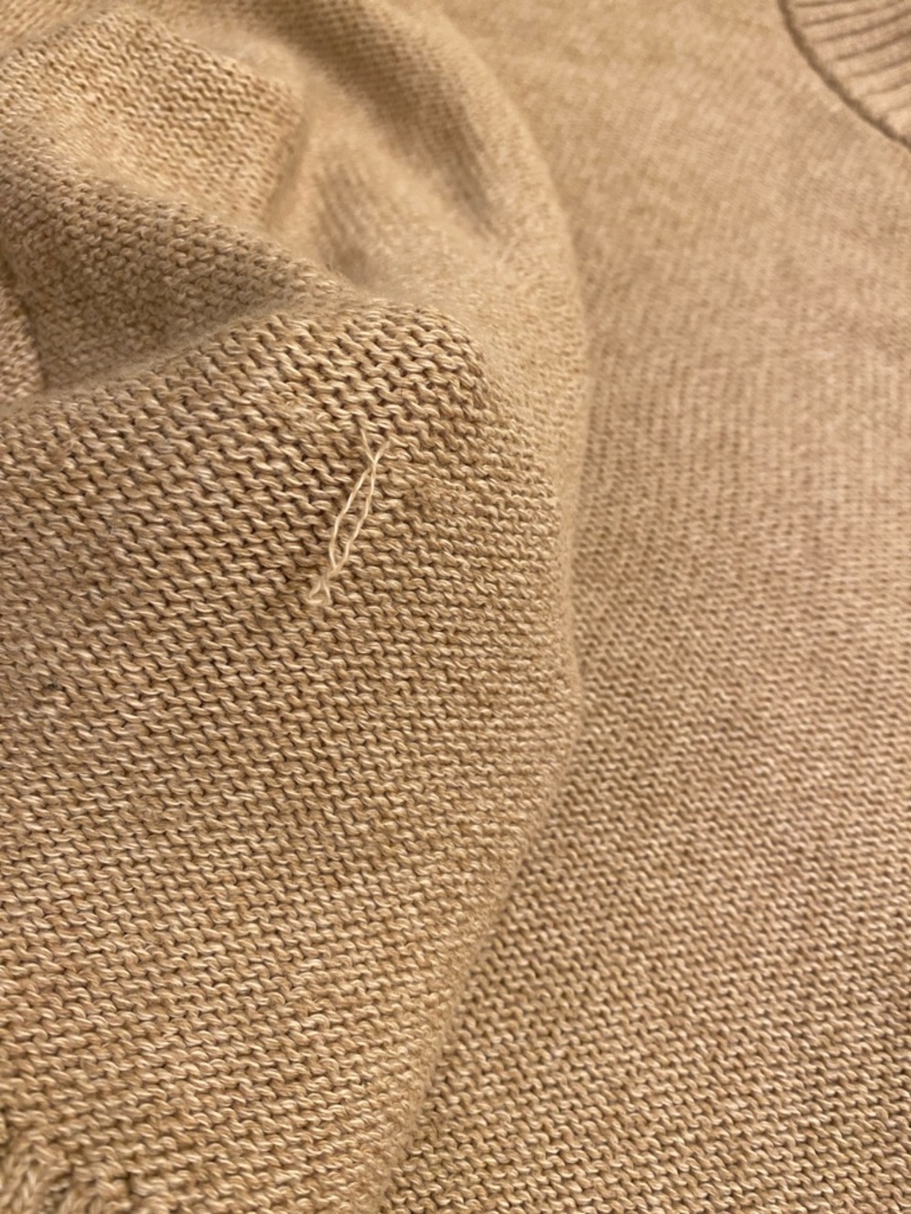 Quince Taupe Button-Front Crew Orhanic cotton Cropped Cardigan. Size M - Picture 10 of 11